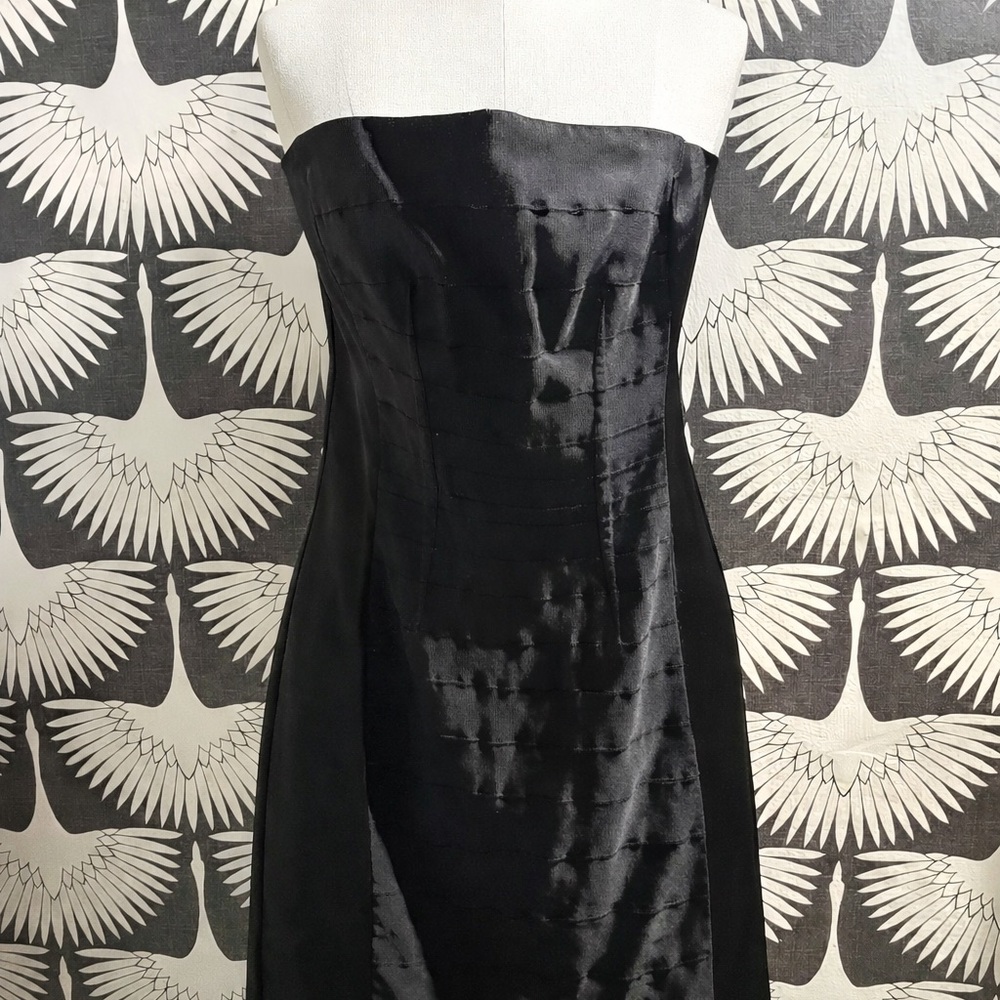 Ann Taylor Grosgrain & Satin Tuxedo Strapless Dress 4P